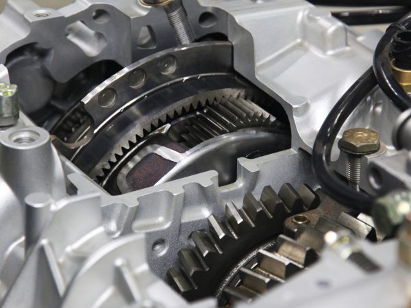 Automotive transmission gearbox with lots of details